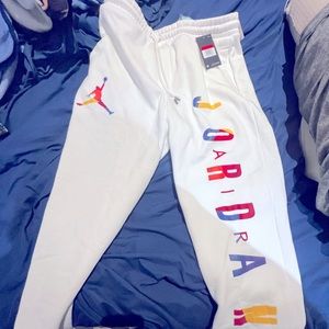 Air Jordan Sweatpants Men’s Large NWT (White)
